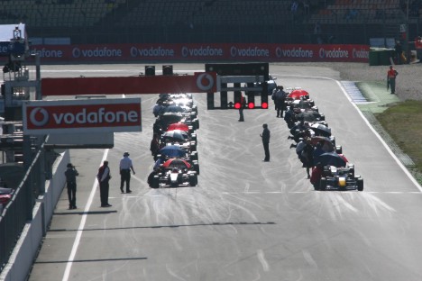 Gridden på Hockenheim før starten i første løb
